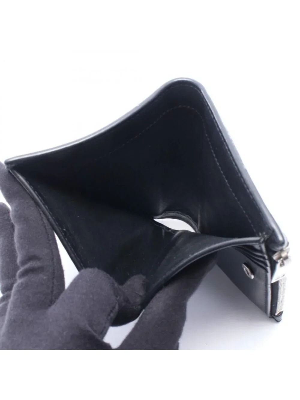 Saint Laurent Paris Bifold Wallet Studded Black Leather - Picture 5 of 8